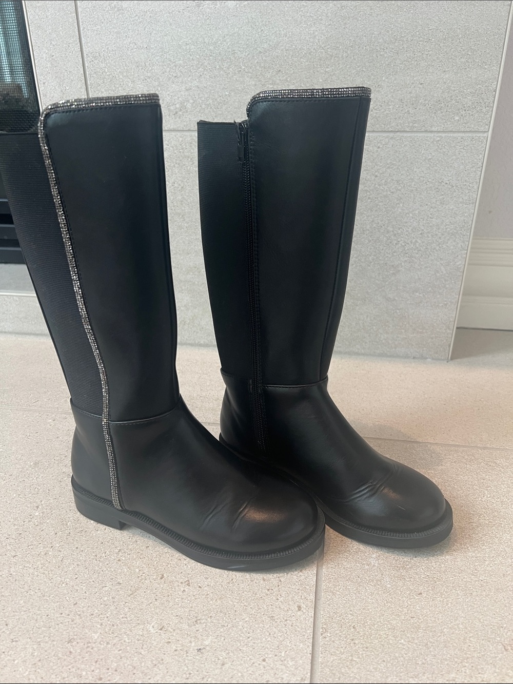 Tall girls black riding boot